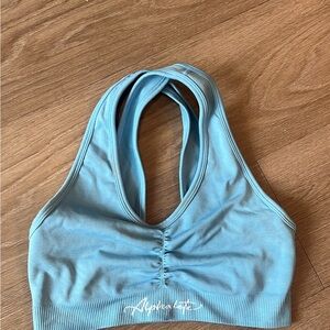 Alphalete Light Blue Halter Sports Bra